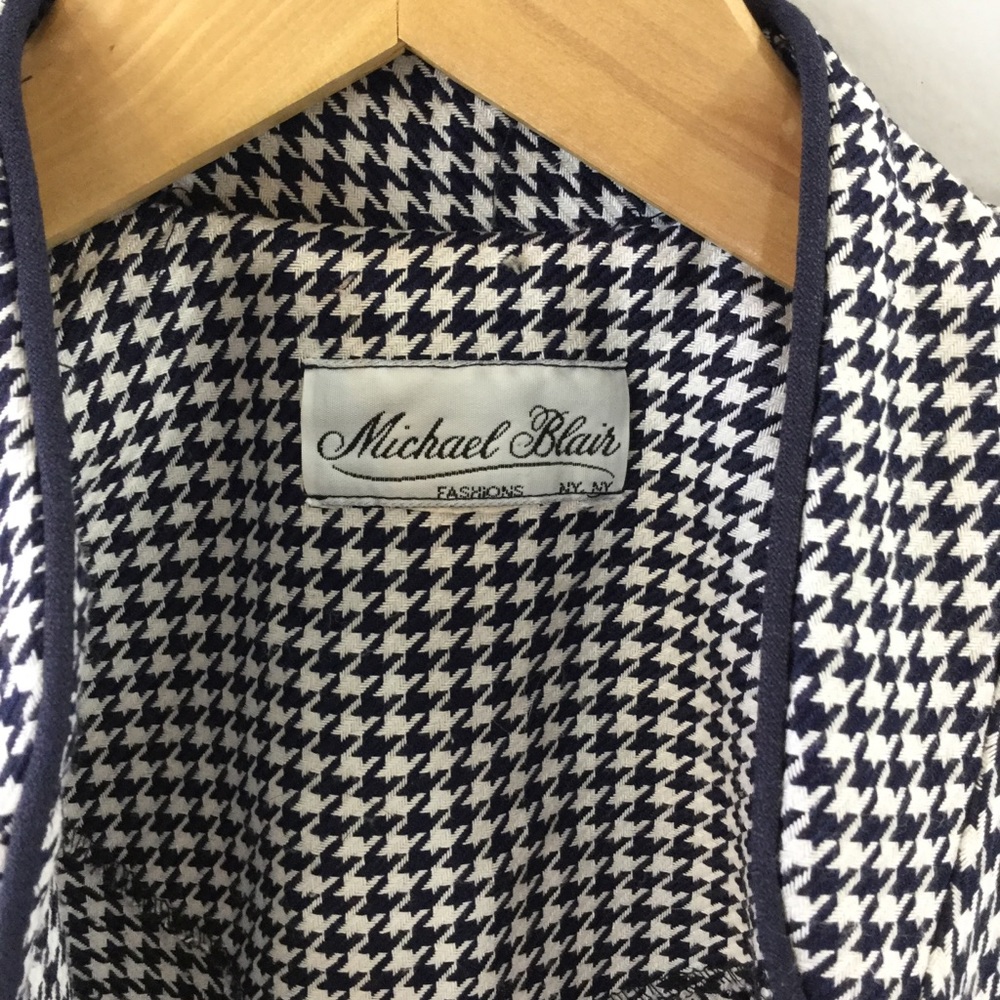 Vintage navy houndstooth band leader jacket - Picture 12 of 13